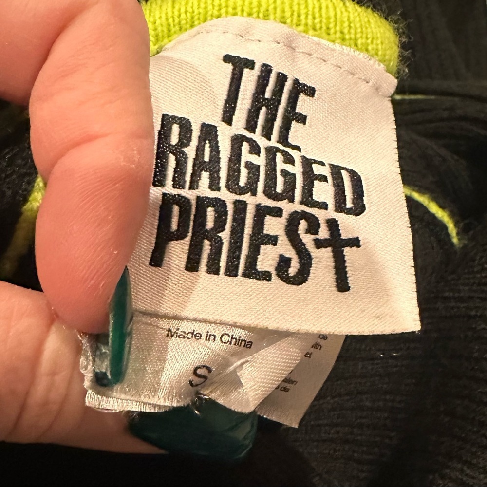 The Ragged Priest Black & Green Fine Striped Fitted Junior Ladies Dress Size S - Picture 3 of 3